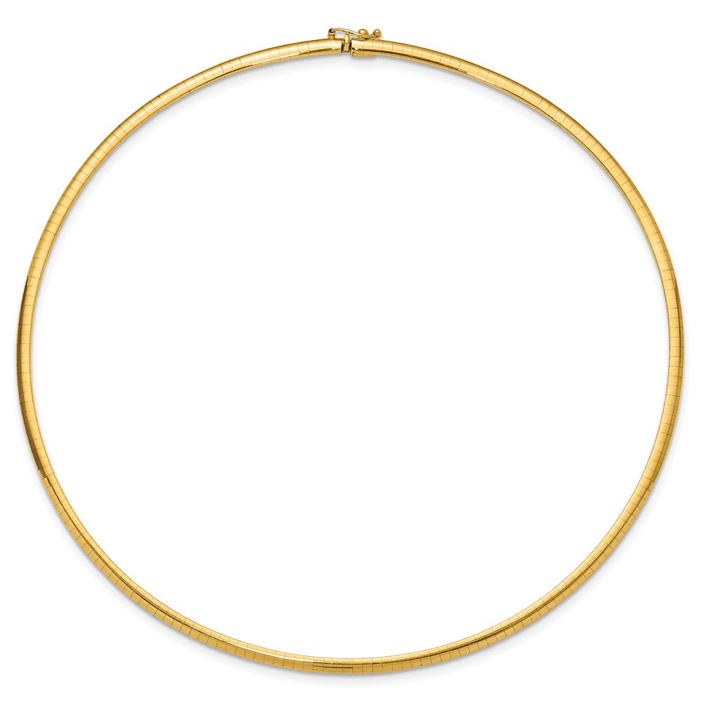 3mm Domed Omega Necklace