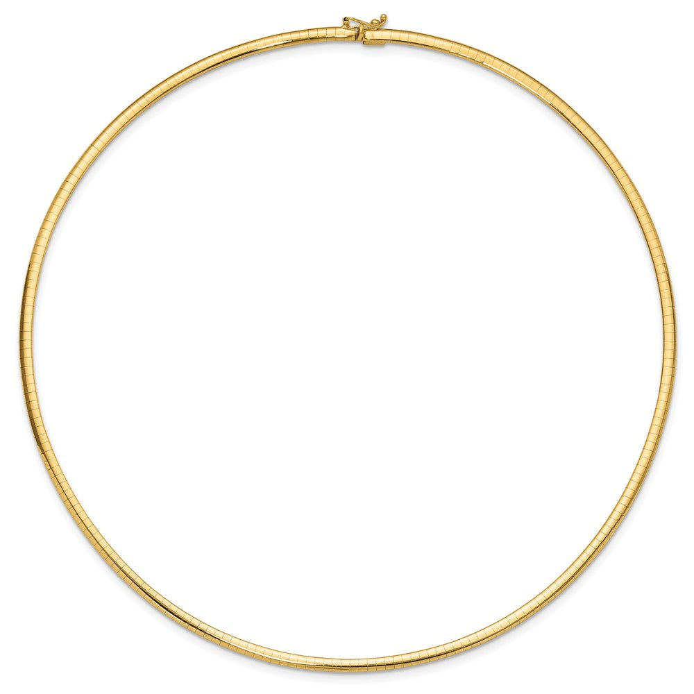 3mm Domed Omega Necklace