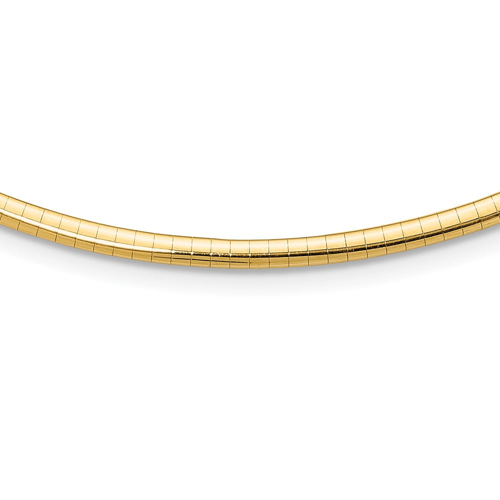 3mm Domed Omega Necklace