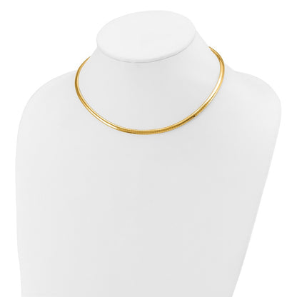 4mm Lightweight Domed Omega Necklace