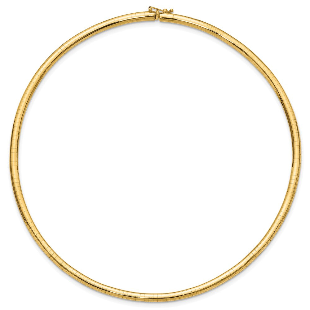 4mm Lightweight Domed Omega Necklace