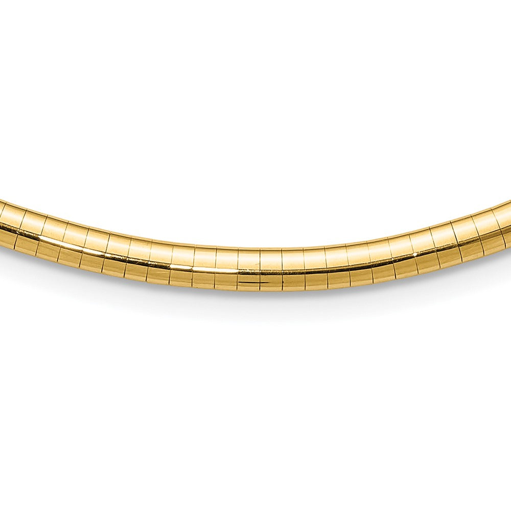 4mm Lightweight Domed Omega Necklace
