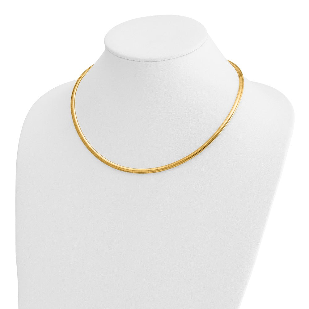4mm Lightweight Domed Omega Necklace