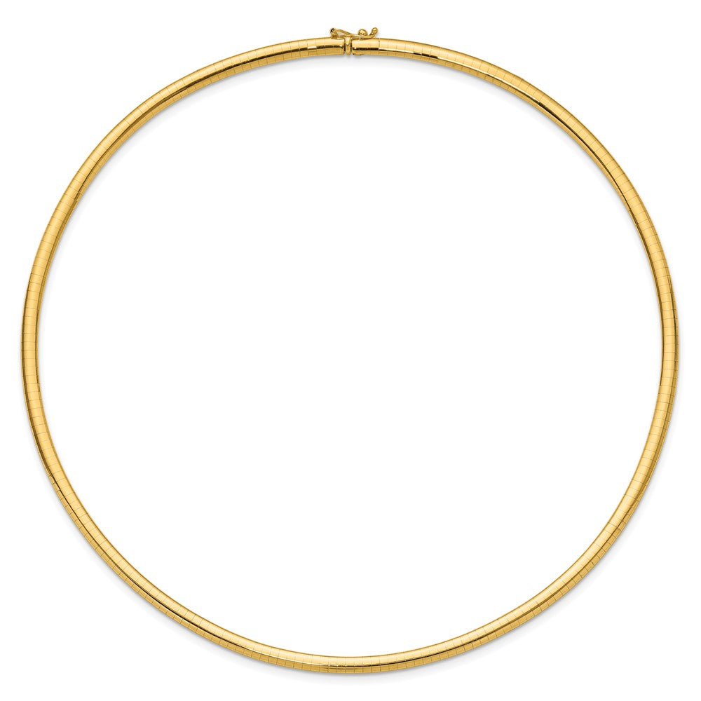 4mm Lightweight Domed Omega Necklace