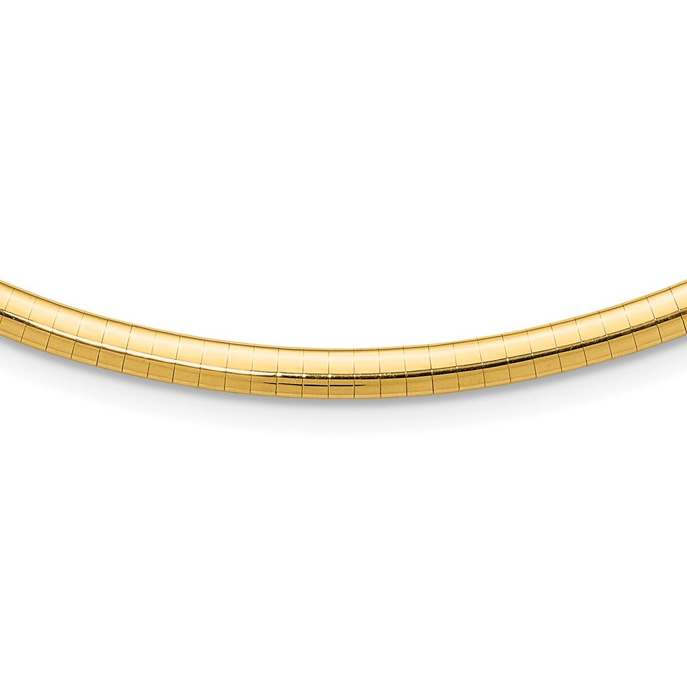 4mm Lightweight Domed Omega Necklace