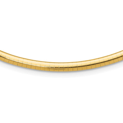 4mm Lightweight Domed Omega Necklace
