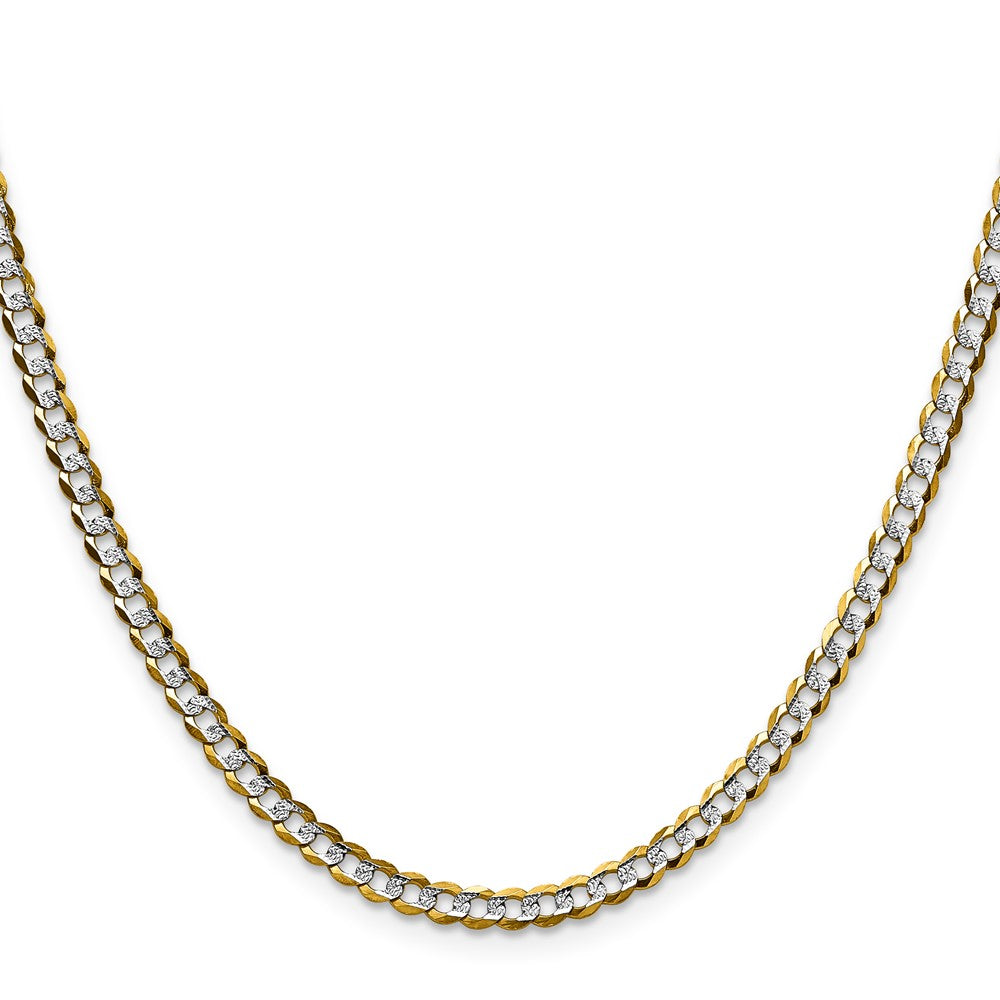 3.7mm Lightweight Pavé Flat Cuban Chain 16"