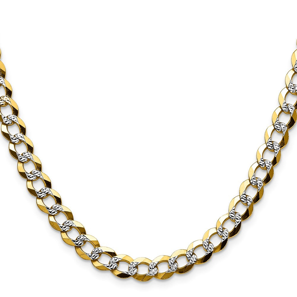 7.2mm Lightweight Pavé Flat Cuban Chain