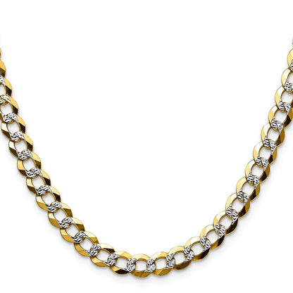 7.2mm Lightweight Pavé Flat Cuban Chain