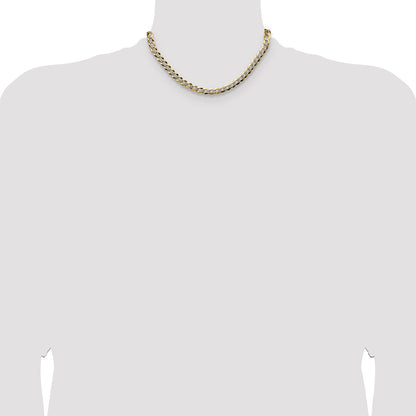 7.2mm Lightweight Pavé Flat Cuban Chain