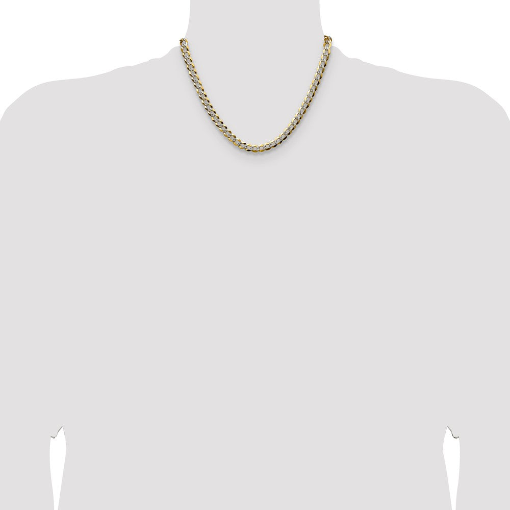 7.2mm Lightweight Pavé Flat Cuban Chain