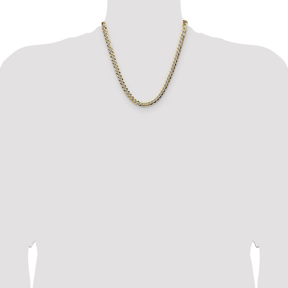 7.2mm Lightweight Pavé Flat Cuban Chain