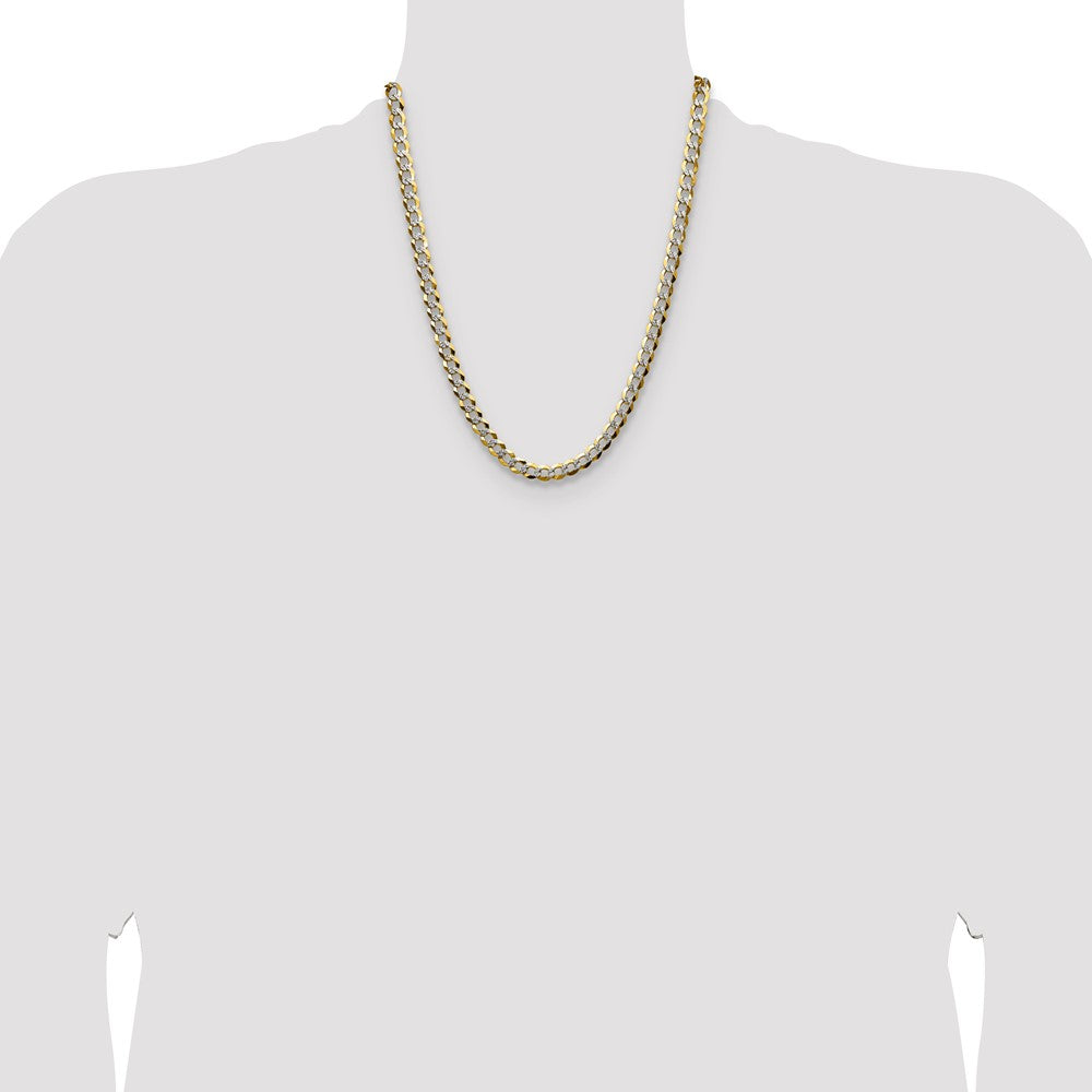 7.2mm Lightweight Pavé Flat Cuban Chain