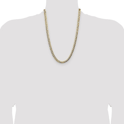 7.2mm Lightweight Pavé Flat Cuban Chain
