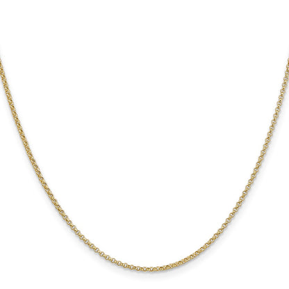 1.55mm Rolo Pendant Chain - Yellow Gold