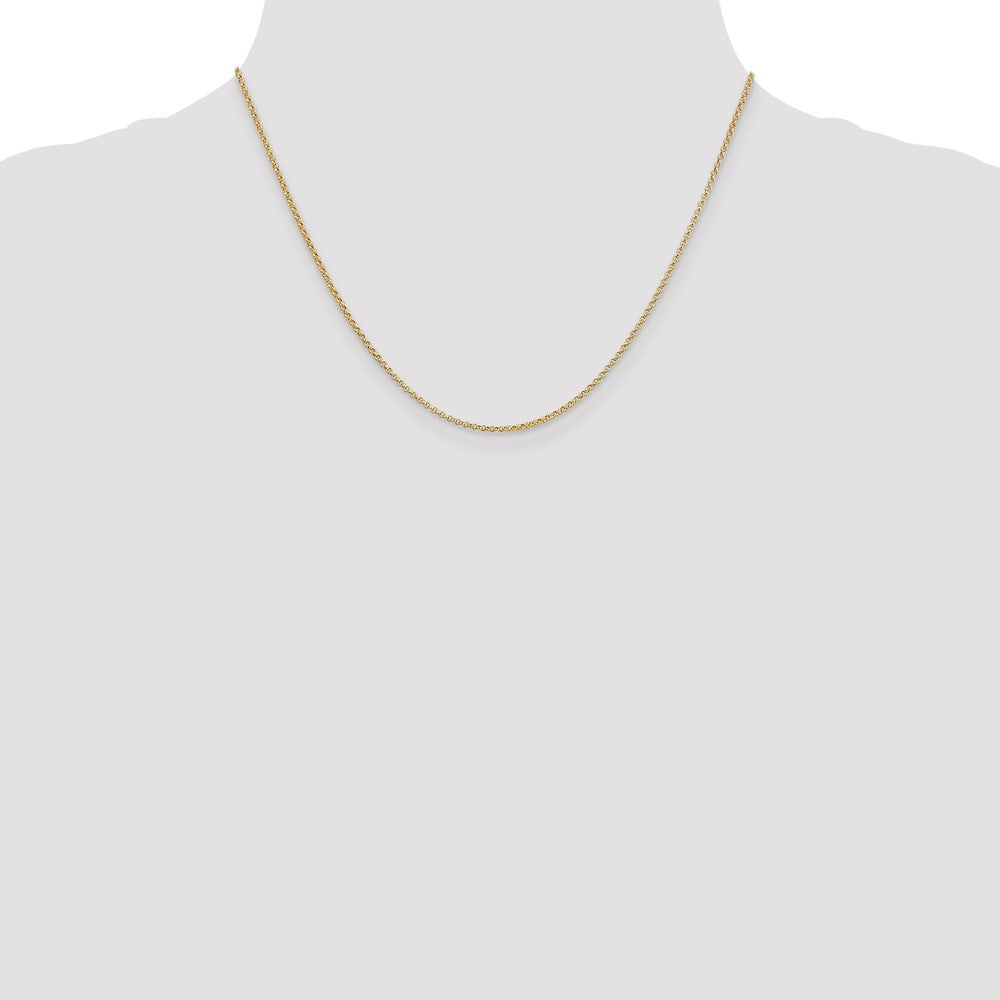 1.55mm Rolo Pendant Chain - Yellow Gold