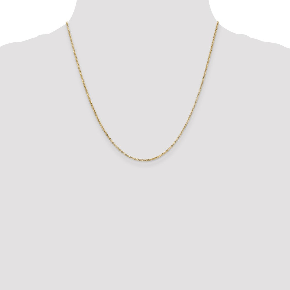 1.55mm Rolo Pendant Chain - Yellow Gold