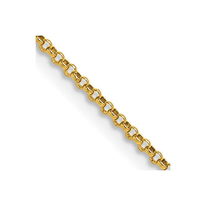 1.55mm Rolo Pendant Chain - Yellow Gold