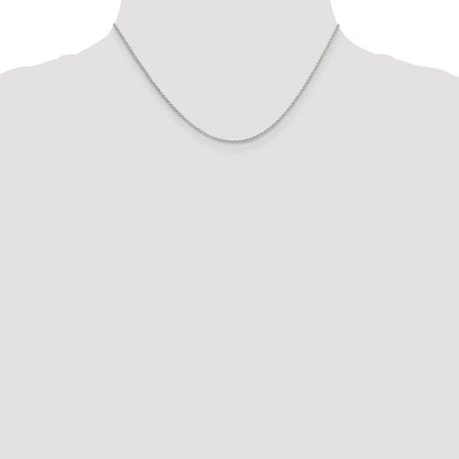 1.55mm Rolo Pendant Chain - White Gold
