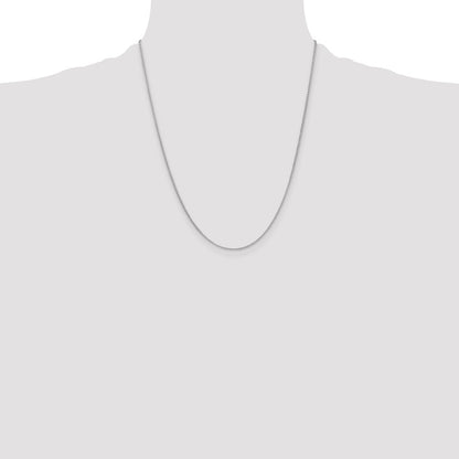 1.55mm Rolo Pendant Chain - White Gold