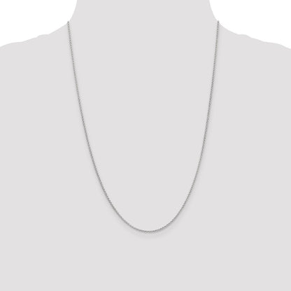 1.55mm Rolo Pendant Chain - White Gold