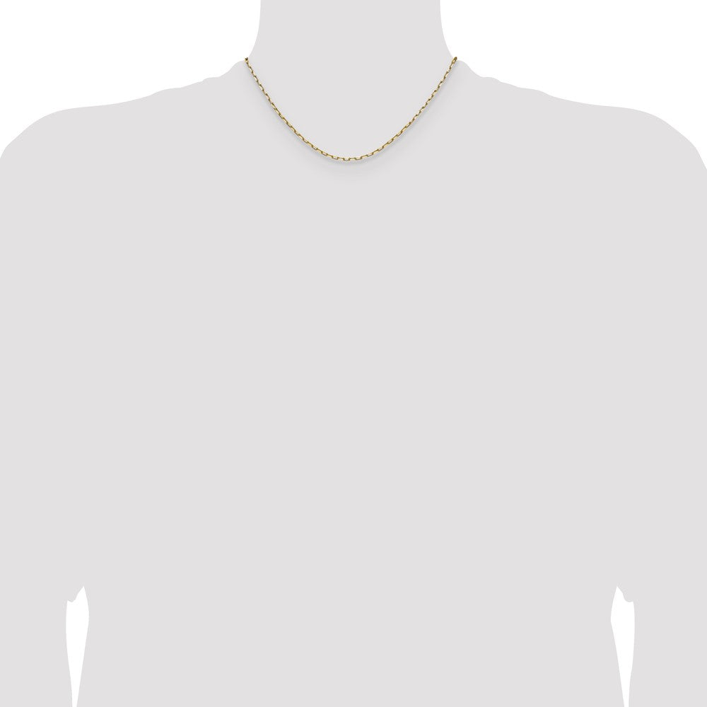 2.1mm Solid Beveled Paperclip Chain