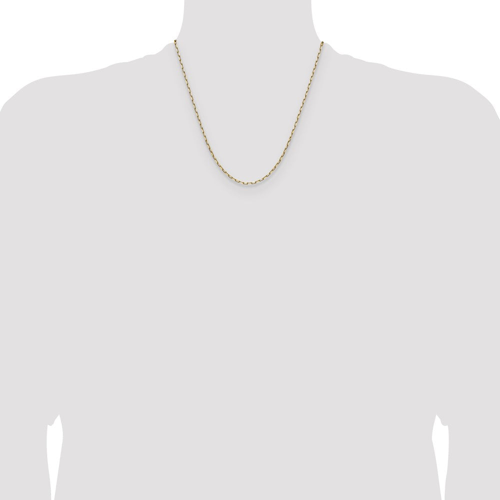 2.1mm Solid Beveled Paperclip Chain