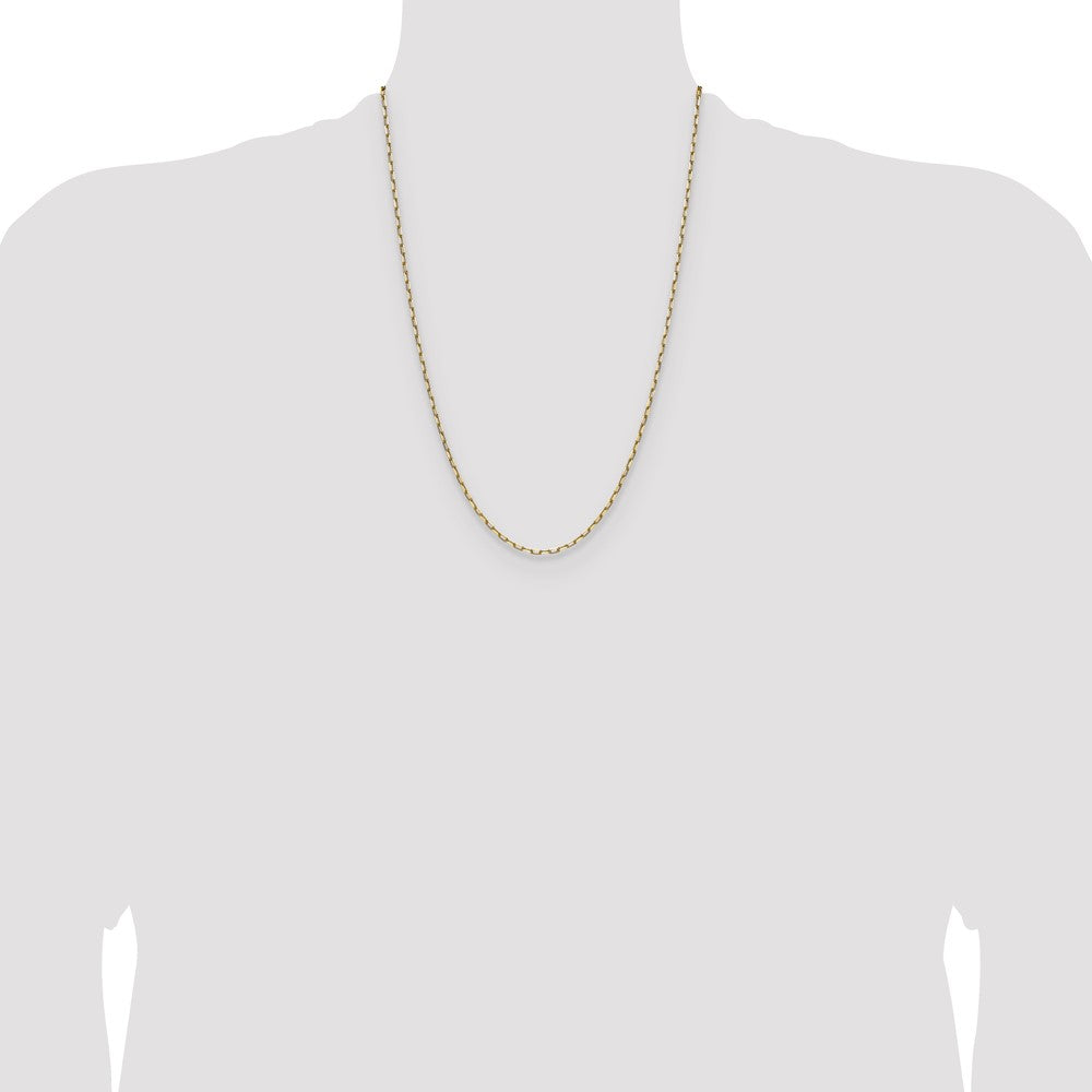 2.1mm Solid Beveled Paperclip Chain