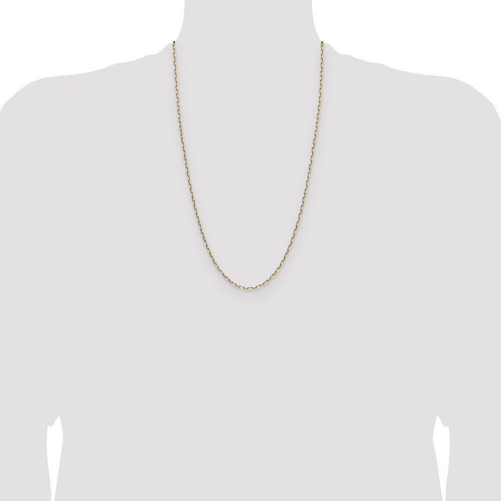 2.1mm Solid Beveled Paperclip Chain