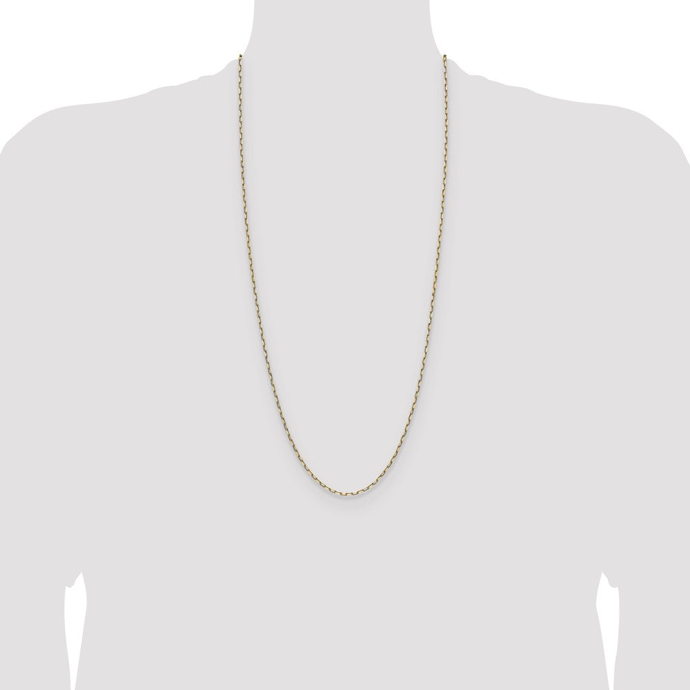 2.1mm Solid Beveled Paperclip Chain