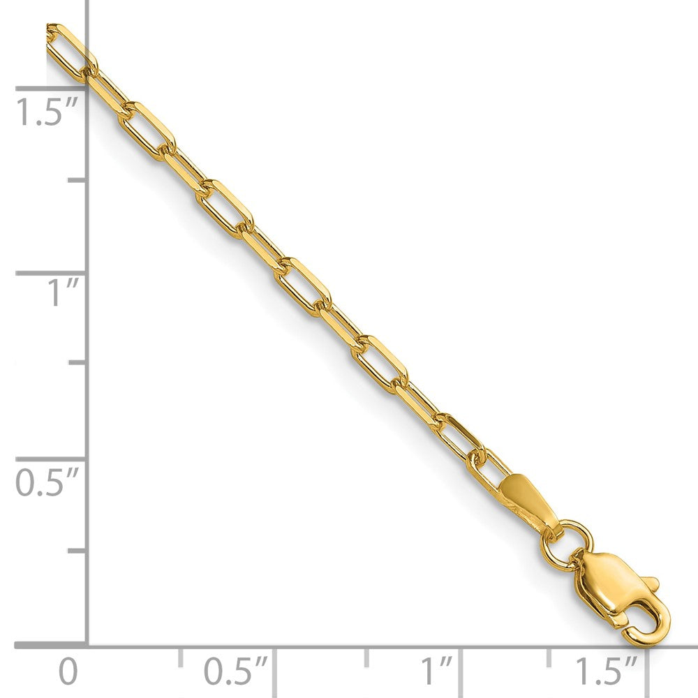 2.1mm Solid Beveled Paperclip Chain