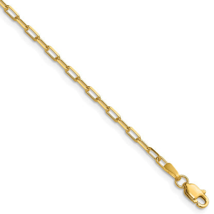 2.1mm Solid Beveled Paperclip Chain