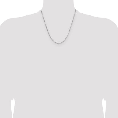 2.1mm Solid Beveled Paperclip Chain