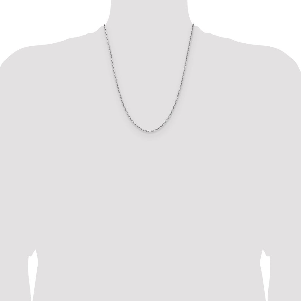 2.1mm Solid Beveled Paperclip Chain