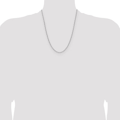 2.1mm Solid Beveled Paperclip Chain
