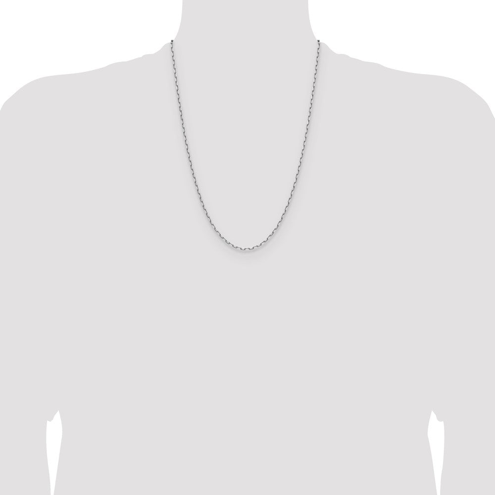 2.1mm Solid Beveled Paperclip Chain