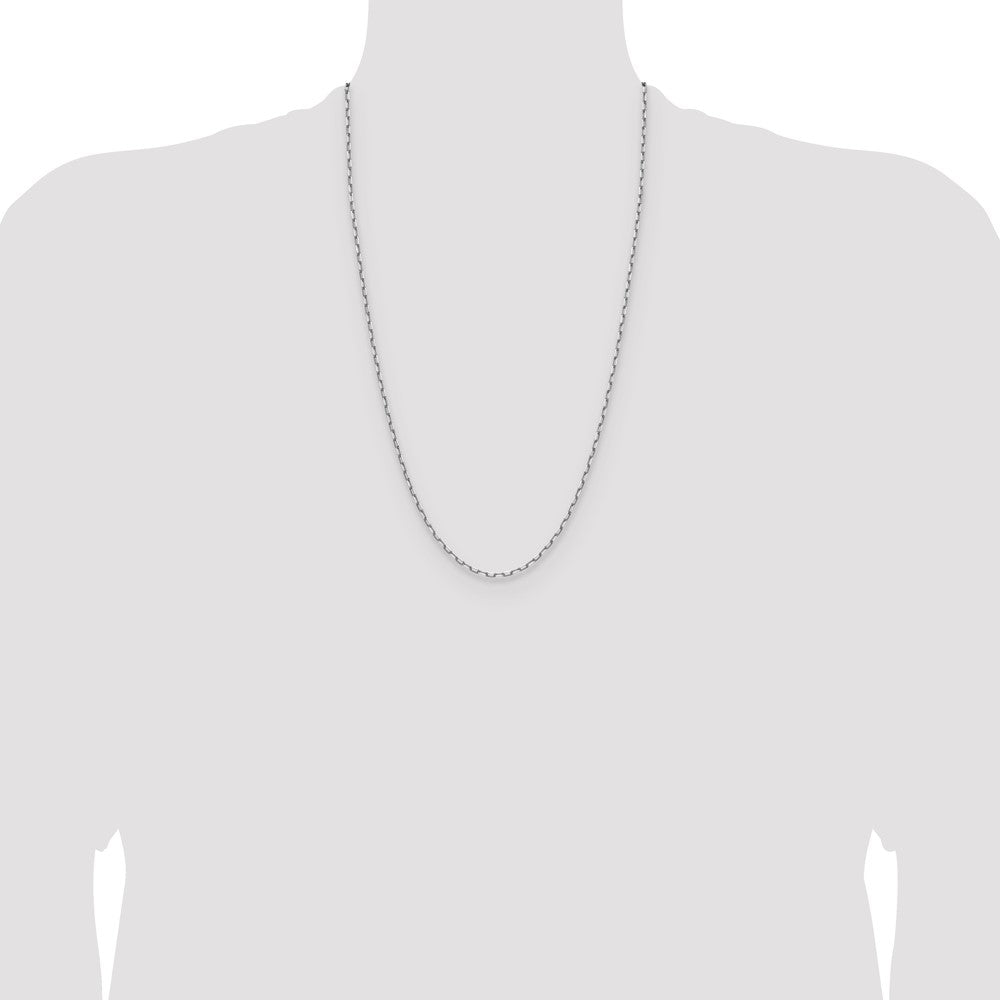 2.1mm Solid Beveled Paperclip Chain