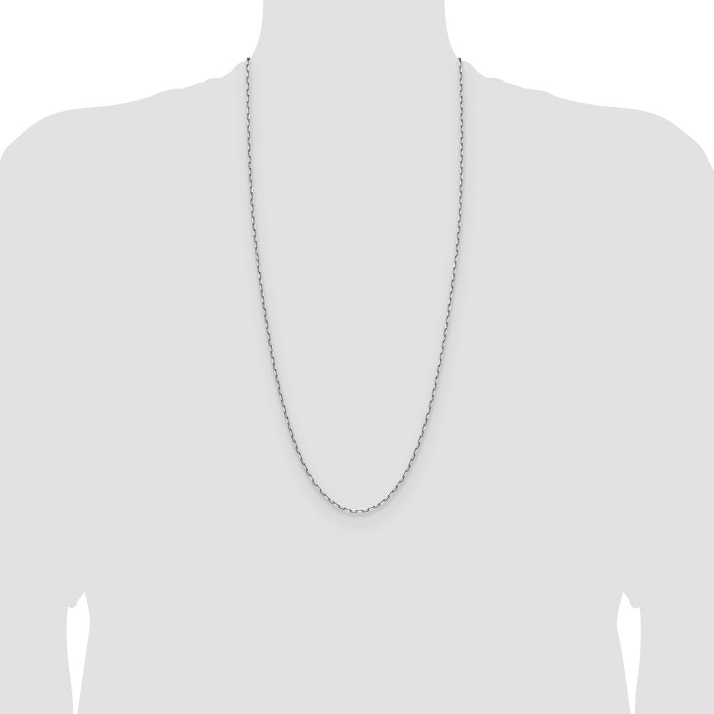 2.1mm Solid Beveled Paperclip Chain
