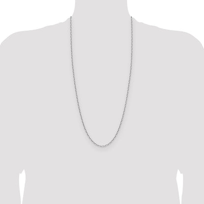 2.1mm Solid Beveled Paperclip Chain
