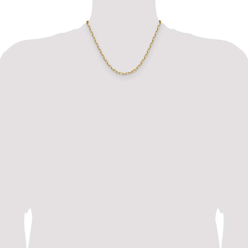 3.5mm Solid Beveled Paperclip Chain