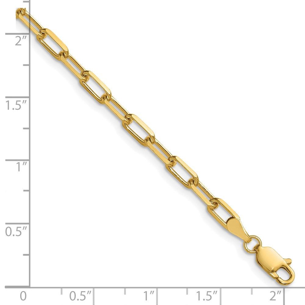 3.5mm Solid Beveled Paperclip Chain