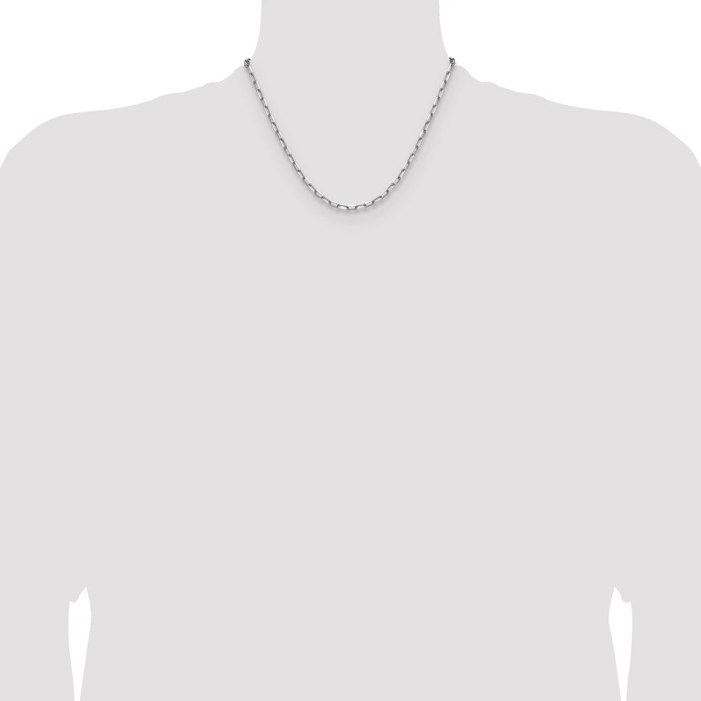 3.5mm Solid Beveled Paperclip Chain