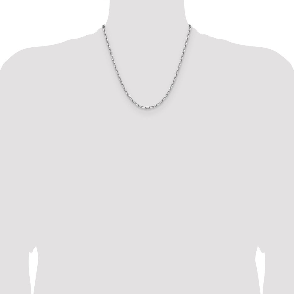 3.5mm Solid Beveled Paperclip Chain
