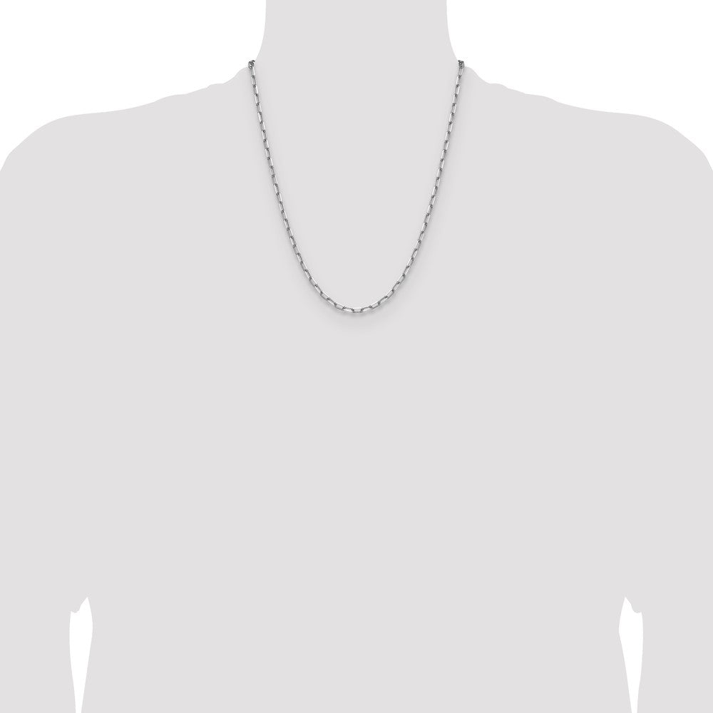3.5mm Solid Beveled Paperclip Chain