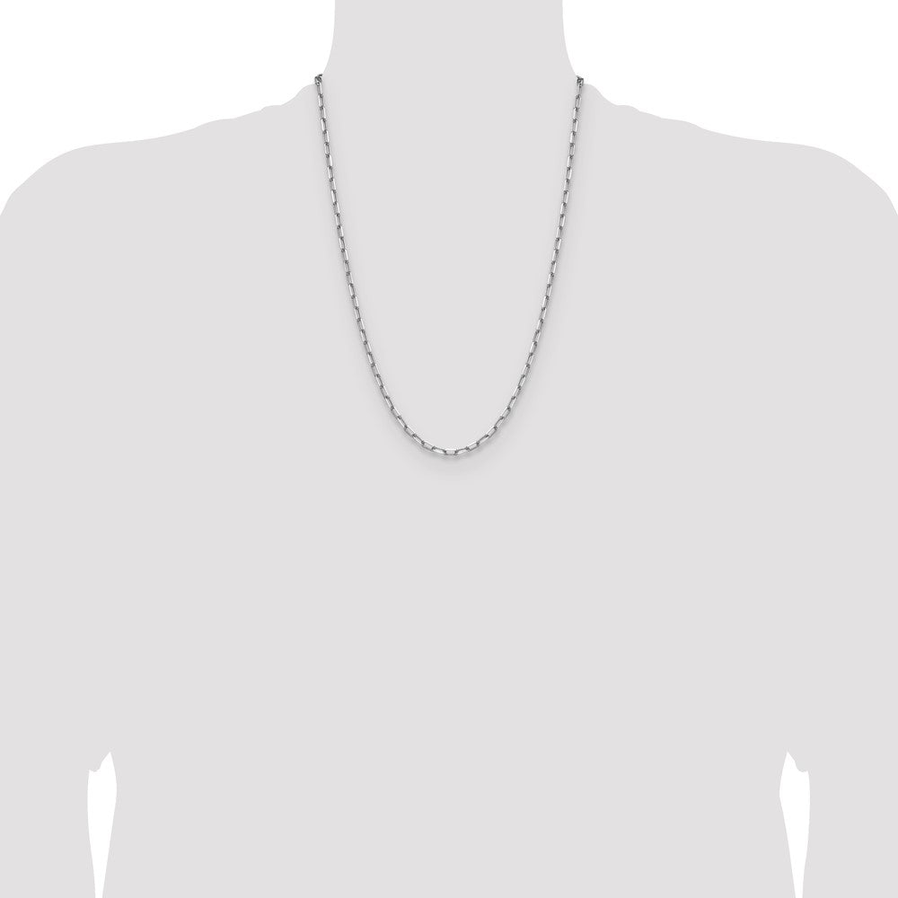 3.5mm Solid Beveled Paperclip Chain