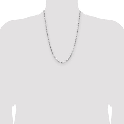 3.5mm Solid Beveled Paperclip Chain