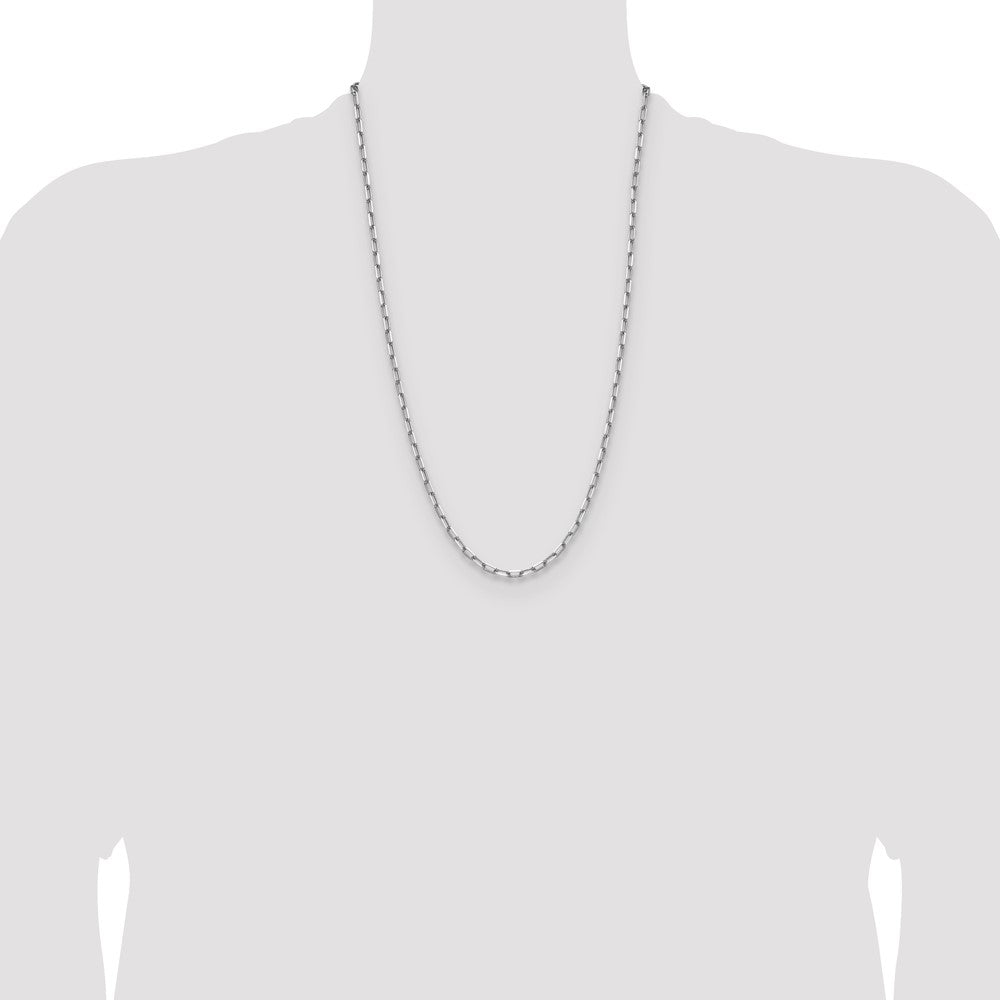 3.5mm Solid Beveled Paperclip Chain
