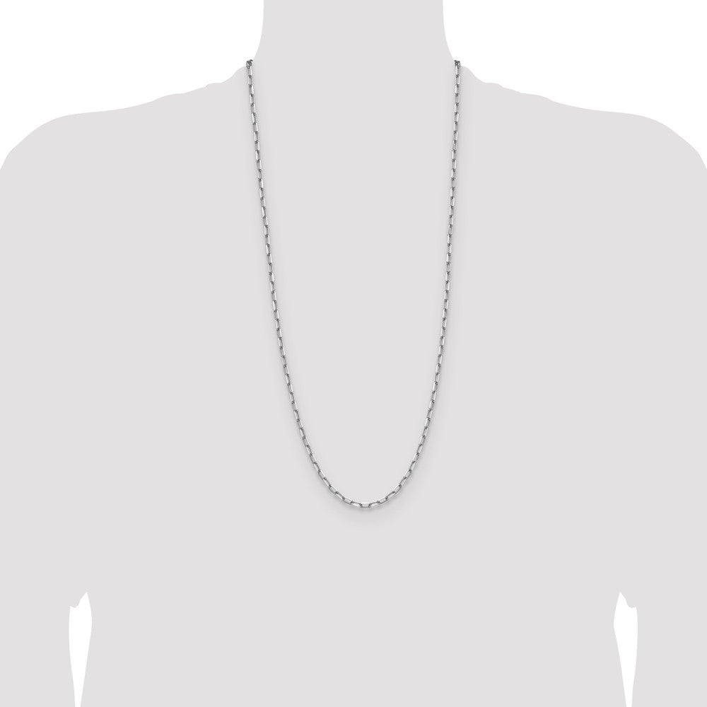 3.5mm Solid Beveled Paperclip Chain