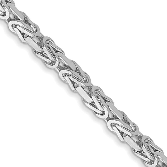 2mm Byzantine Chain - White Gold
