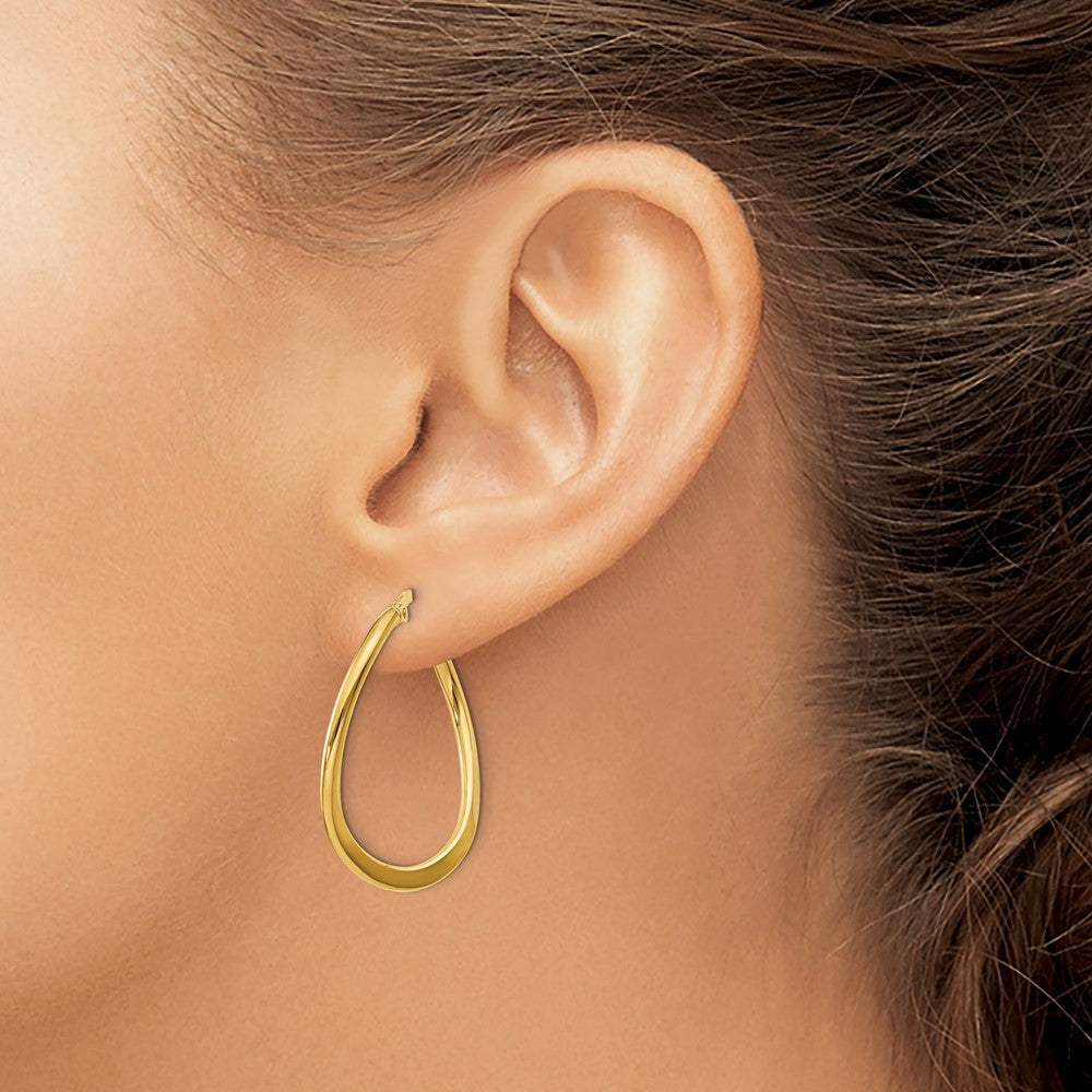 2mm Polished Tapered Twist Hoop Earrings